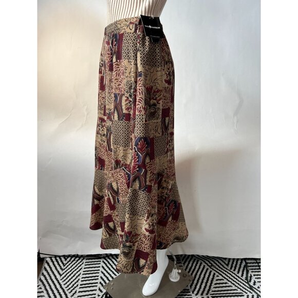 Sag Harbor Missy Maxi Skirt With Abstract Floral Print Size S 100% Polyester Mad - Picture 2 of 16